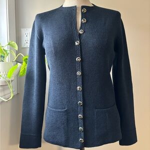 ST.JOHN vintage knit button cardigan
